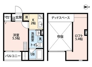 河内花園駅 徒歩1分 2階の物件間取画像